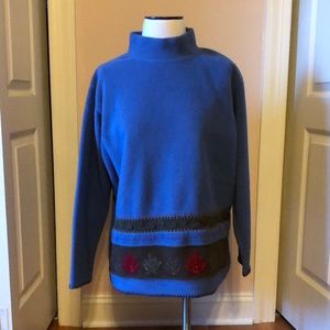 Vintage Blue Mock Neck Sweater